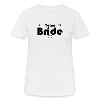 Team Bride - Frauen T-Shirt atmungsaktiv - Weiß - Vorne - AI Model Female 172 dark (172cm)