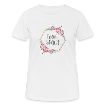 Team Braut Verlobung Boho Team Bride Geschenk - Frauen T-Shirt atmungsaktiv - Weiß - Vorne - AI Model Female 172 dark (172cm)