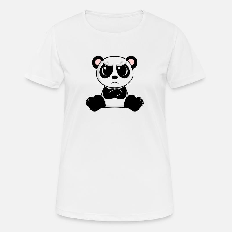 angry panda - Women's Breathable T-Shirt - white
