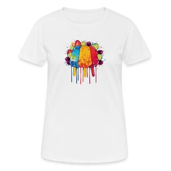 Eis am Stiel - Frauen T-Shirt atmungsaktiv - Weiß - Vorne - AI Model Female 172 dark (172cm)