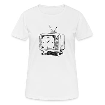 Screentime - Retro TV - Women's Breathable T-Shirt - white - Front - AI Model Female 172 dark (172cm)