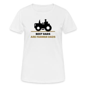 Machinerie agricole Déclaration de l’agriculteur Ferme de tracteurs - T-shirt respirant Femme - blanc - Devant - AI Model Female 172 dark (172cm)