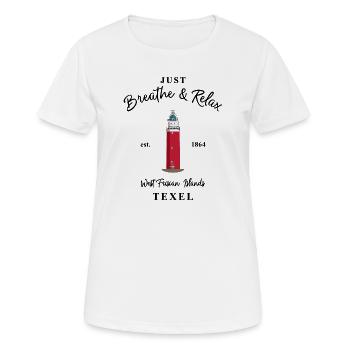 LeuchtturmTexel,Westfriesische Insel Niederlande - Frauen T-Shirt atmungsaktiv - Weiß - Vorne - AI Model Female 172 dark (172cm)