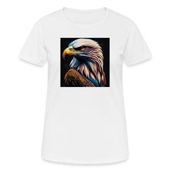 Adler - Frauen T-Shirt atmungsaktiv - Weiß - Vorne - AI Model Female 172 dark (172cm)