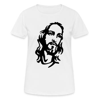 Christus - Frauen T-Shirt atmungsaktiv - Weiß - Vorne - AI Model Female 172 dark (172cm)