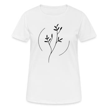 Zweig im kreis - Frauen T-Shirt atmungsaktiv - Weiß - Vorne - AI Model Female 172 dark (172cm)