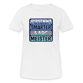Bademeister - SCHWIMMEN FREIBAD - SEE - MEER - Frauen T-Shirt atmungsaktiv - Weiß - Vorne - AI Model Female 172 dark (172cm)
