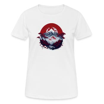 Paysages de montagne asiatiques - T-shirt respirant Femme - blanc - Devant - AI Model Female 172 dark (172cm)