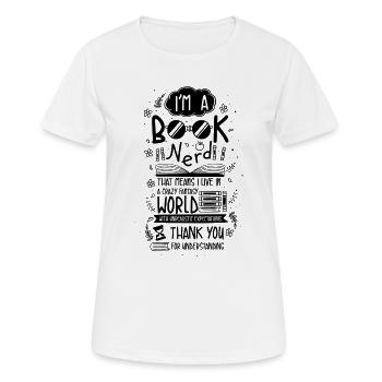 Books Nerd Book Library Reading Crime Novels - Women's Breathable T-Shirt - white - Front - AI Model Female 172 dark (172cm)