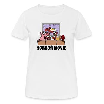 Movies, Movies, Theater, Streaming, Statement, Cinema - Women's Breathable T-Shirt - white - Front - AI Model Female 172 dark (172cm)