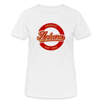 Ankara Vintage Logo Est 1923 - Frauen T-Shirt atmungsaktiv - Weiß - Vorne - AI Model Female 172 dark (172cm)