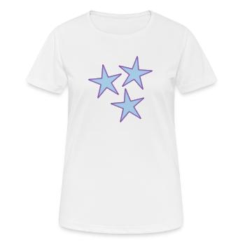 ETOILE. ETOILES. STAR. FÊTE. ANNIVERSAIRE. NOËL - T-shirt respirant Femme - blanc - Devant - AI Model Female 172 dark (172cm)