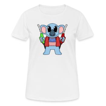 Préposé à la station-service Station d’essence Koala - T-shirt respirant Femme - blanc - Devant - AI Model Female 172 dark (172cm)