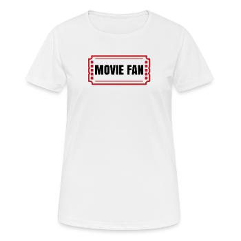 Movies Cinema Night Movies Saying Streaming Theatre - Women's Breathable T-Shirt - white - Front - AI Model Female 172 dark (172cm)