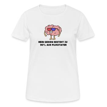 Movies Statement Movie Watching Theatre Streaming - Women's Breathable T-Shirt - white - Front - AI Model Female 172 dark (172cm)