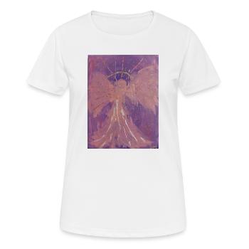 Archange Chamuel - Ange d’Amour - Image d’Ange - T-shirt respirant Femme - blanc - Devant - AI Model Female 172 dark (172cm)