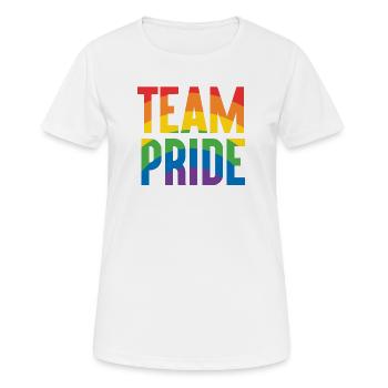 Mois de la fierté LGBT - Fierté d’équipe - T-shirt respirant Femme - blanc - Devant - AI Model Female 172 dark (172cm)
