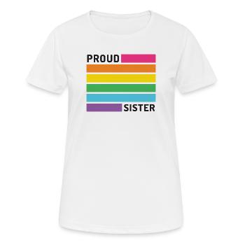 Pride Month LGBT - Proud Sister - Women's Breathable T-Shirt - white - Front - AI Model Female 172 dark (172cm)