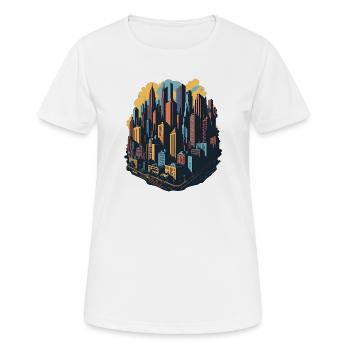 Skyline - Frauen T-Shirt atmungsaktiv - Weiß - Vorne - AI Model Female 172 dark (172cm)