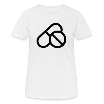 Nahrungsergänzungsmittel food supplements pills - Frauen T-Shirt atmungsaktiv - Weiß - Vorne - AI Model Female 172 dark (172cm)