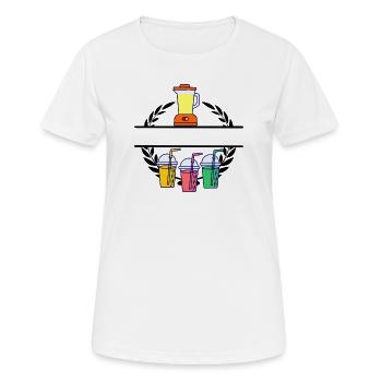 Smoothie blender en couronne de laurier - T-shirt respirant Femme - blanc - Devant - AI Model Female 172 dark (172cm)