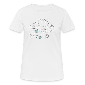 Nahrungsergänzungsmittel Pillen Pulver Tabletten - Frauen T-Shirt atmungsaktiv - Weiß - Vorne - AI Model Female 172 dark (172cm)