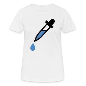 Pipette dropping glass Dosierung - Frauen T-Shirt atmungsaktiv - Weiß - Vorne - AI Model Female 172 dark (172cm)