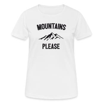 Berge bitte - Frauen T-Shirt atmungsaktiv - Weiß - Vorne - AI Model Female 172 dark (172cm)