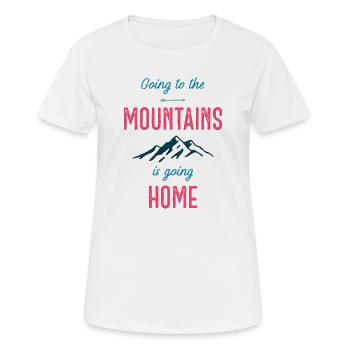 Going to the Mountains is Going Home - Women's Breathable T-Shirt - white - Front - AI Model Female 172 dark (172cm)