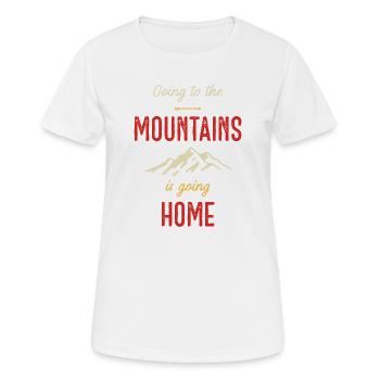 Going to the Mountains is Going Home - Women's Breathable T-Shirt - white - Front - AI Model Female 172 dark (172cm)