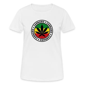 Cannabis Produit naturel de qualité supérieure Chanvre 420 - T-shirt respirant Femme - blanc - Devant - AI Model Female 172 dark (172cm)