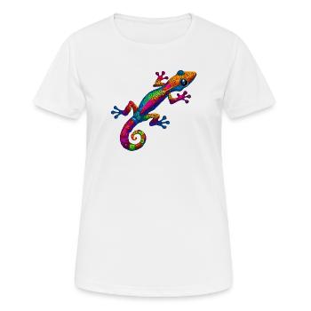 Gecko - T-shirt respirant Femme - blanc - Devant - AI Model Female 172 dark (172cm)