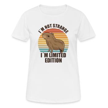 Capybara Zootier Design - Frauen T-Shirt atmungsaktiv - Weiß - Vorne - AI Model Female 172 dark (172cm)