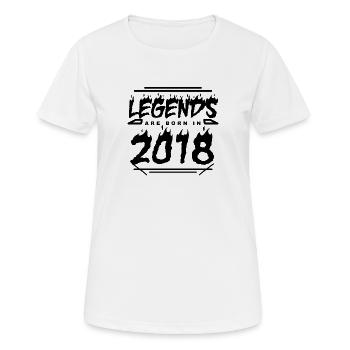 2018 - Jahrgang 2018 - Baujahr 2018 - Frauen T-Shirt atmungsaktiv - Weiß - Vorne - AI Model Female 172 dark (172cm)