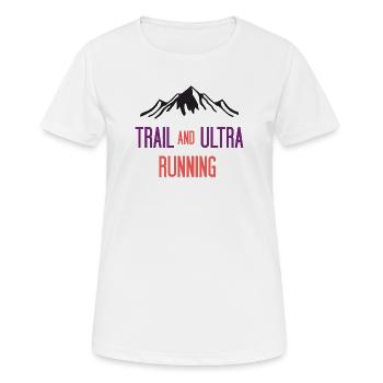 Trail- und Ultraläufe - Frauen T-Shirt atmungsaktiv - Weiß - Vorne - AI Model Female 172 dark (172cm)