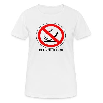 Do Not Touch - Women's Breathable T-Shirt - white - Front - AI Model Female 172 dark (172cm)
