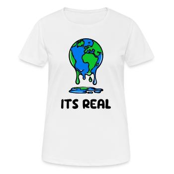 Mutter Erde Statement Planet Umweltfreundlich - Frauen T-Shirt atmungsaktiv - Weiß - Vorne - AI Model Female 172 dark (172cm)