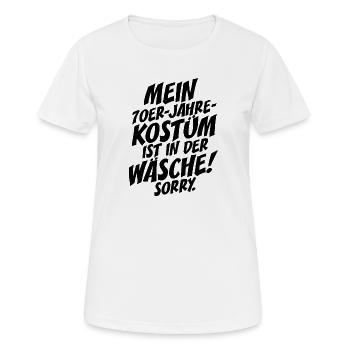70er Jahre Kostüm Ist In Der Wäsche 70s Party 70er - Frauen T-Shirt atmungsaktiv - Weiß - Vorne - AI Model Female 172 dark (172cm)