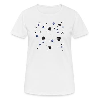 bleuets brillants et mûres comme pot-pourri - T-shirt respirant Femme - blanc - Devant - AI Model Female 172 dark (172cm)