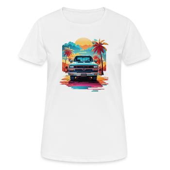 Pick-up Truck - Frauen T-Shirt atmungsaktiv - Weiß - Vorne - AI Model Female 172 dark (172cm)