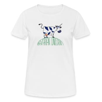 BAVARIAN UNICORN - Women's Breathable T-Shirt - white - Front - AI Model Female 172 dark (172cm)