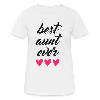 Best Aunt Ever - Women's Breathable T-Shirt - white - Front - AI Model Female 172 dark (172cm)
