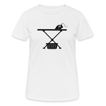 Srichplak en fer et panier à linge - T-shirt respirant Femme - blanc - Devant - AI Model Female 172 dark (172cm)