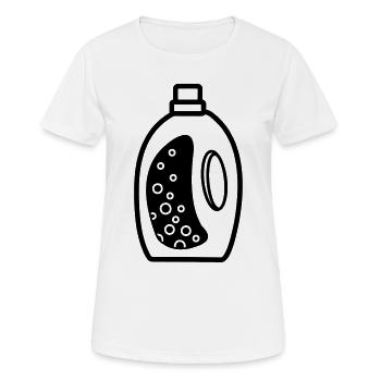 Flacon de détergent - T-shirt respirant Femme - blanc - Devant - AI Model Female 172 dark (172cm)