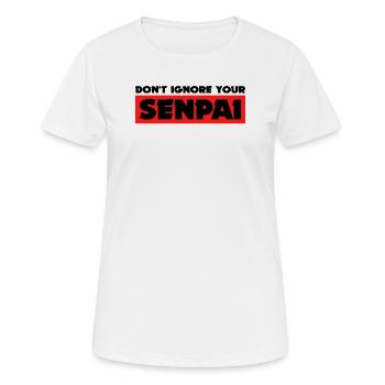 Anime Senpai Manga Statement Animation Mangastyle - Frauen T-Shirt atmungsaktiv - Weiß - Vorne - AI Model Female 172 dark (172cm)