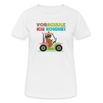 VORSCHULE ICH KOMME - VORSCHULKIND FAULTIERE - Frauen T-Shirt atmungsaktiv - Weiß - Vorne - AI Model Female 172 dark (172cm)