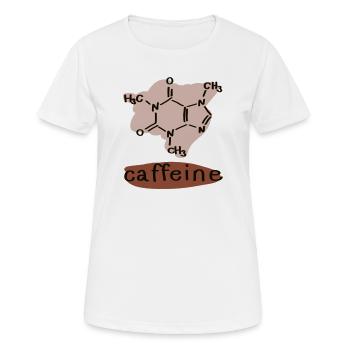 Koffein - Frauen T-Shirt atmungsaktiv - Weiß - Vorne - AI Model Female 172 dark (172cm)