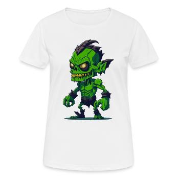 Zombie - Frauen T-Shirt atmungsaktiv - Weiß - Vorne - AI Model Female 172 dark (172cm)