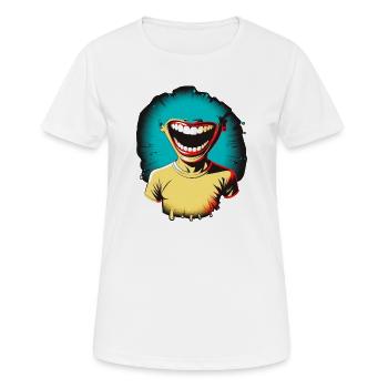 LOL 02 - T-shirt respirant Femme - blanc - Devant - AI Model Female 172 dark (172cm)