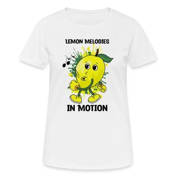 Pfeifende Zitrone - Frauen T-Shirt atmungsaktiv - Weiß - Vorne - AI Model Female 172 dark (172cm)